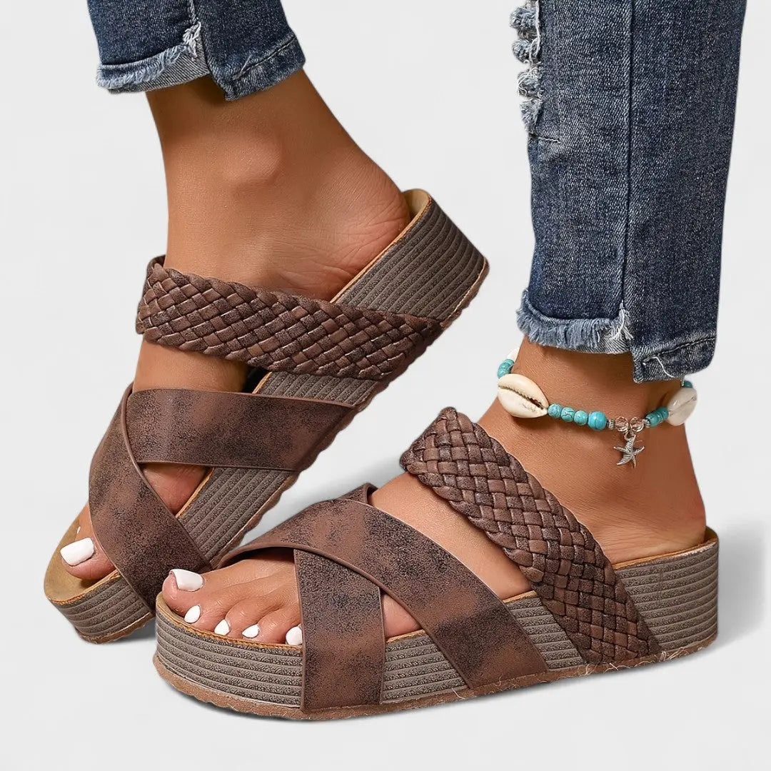 Delphine | Leather Orthopedic Sandals - Carol & Margaret Wilmington