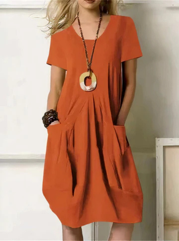 casual midi cotton dresses for women Kaia