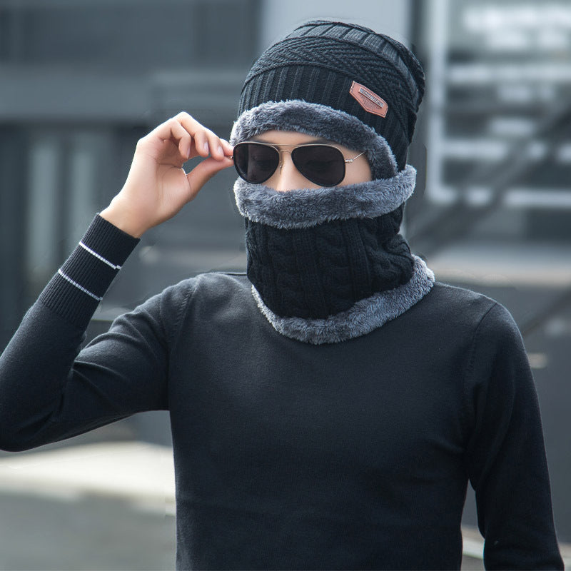 Women's knit beanie and scarf winter set