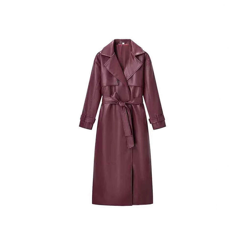Women's belted jacket with long sleeves and regular fit