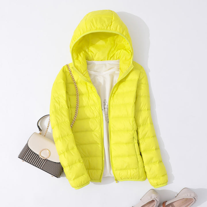 Women's slim down jacket with long sleeves
