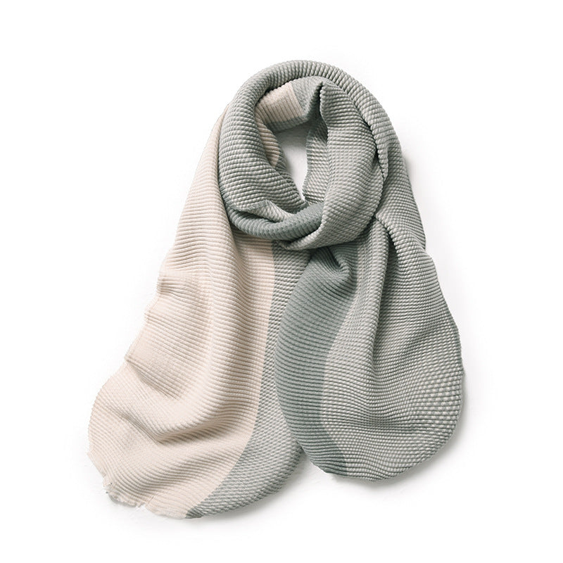 Gradient winter scarf for women in faux cashmere