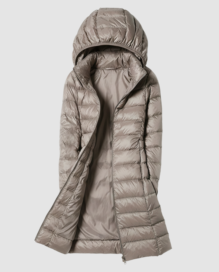 Rosalyn | Women's Hooded Quilted Longline Puffer Coat
