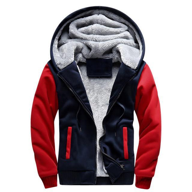 Women's black hooded baseball jacket front view