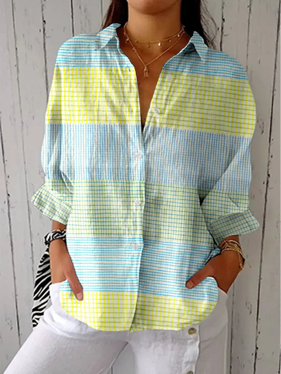 C&M® | Pastel Grid Blouse Carol & Margaret Wilmington