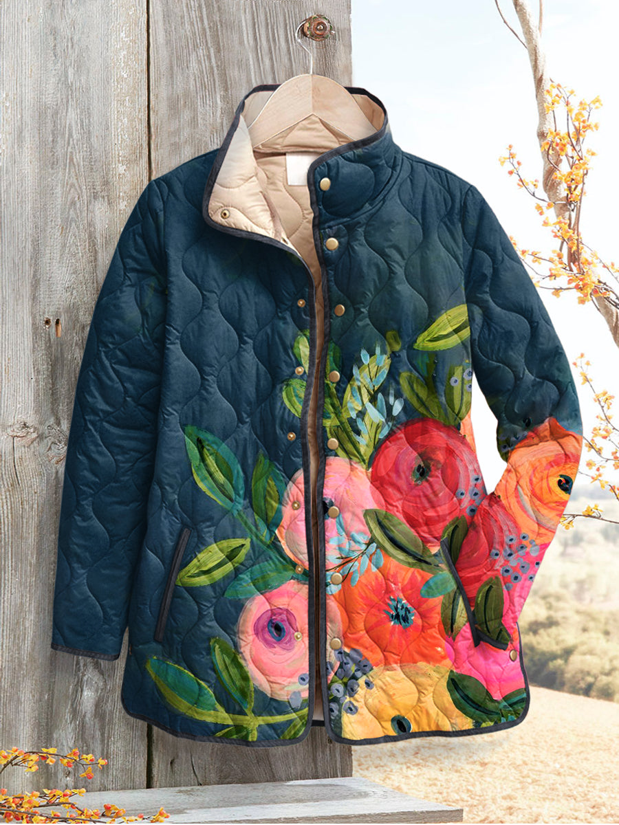 Clarinda | Vintage Floral Quilted Jacket