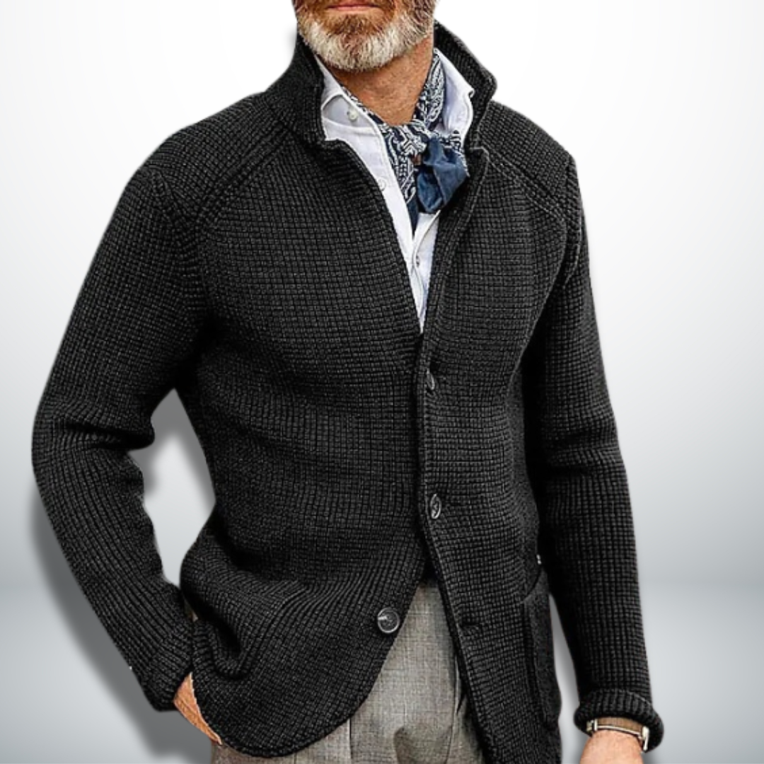 Tacita | Women's Collared Ribbed Long-Sleeve Cardigan
