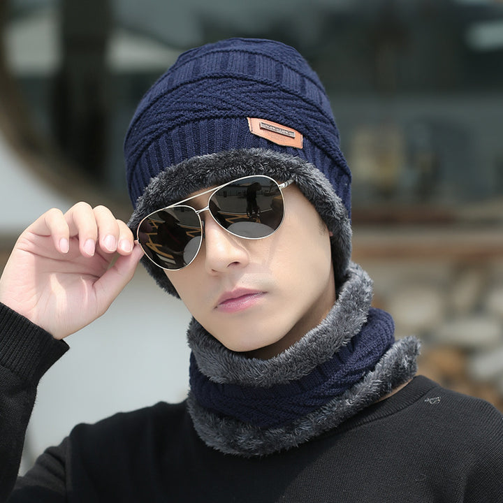 Women's knit beanie and scarf winter set
