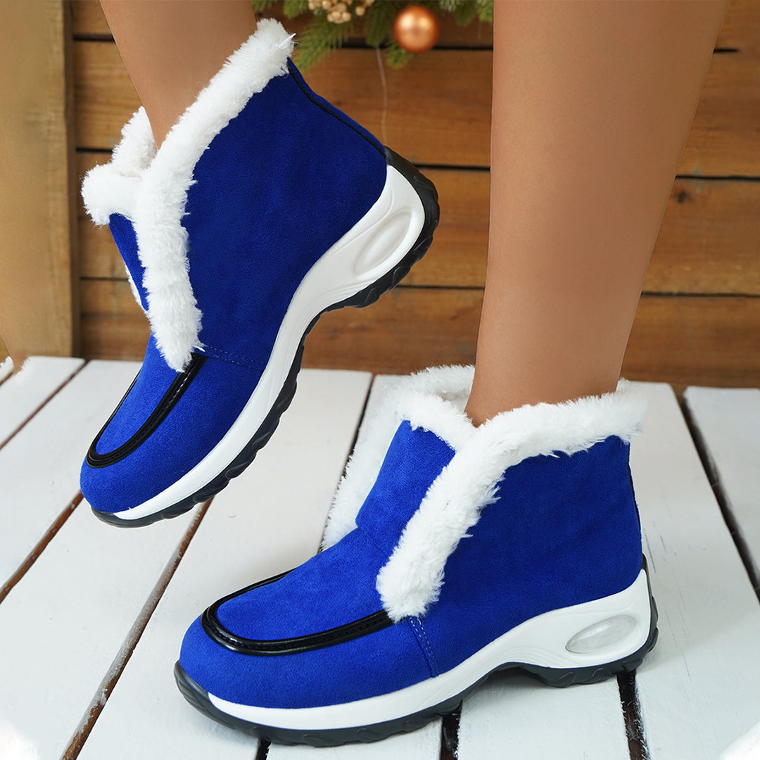 Women's leopard print platform wedge ankle boots