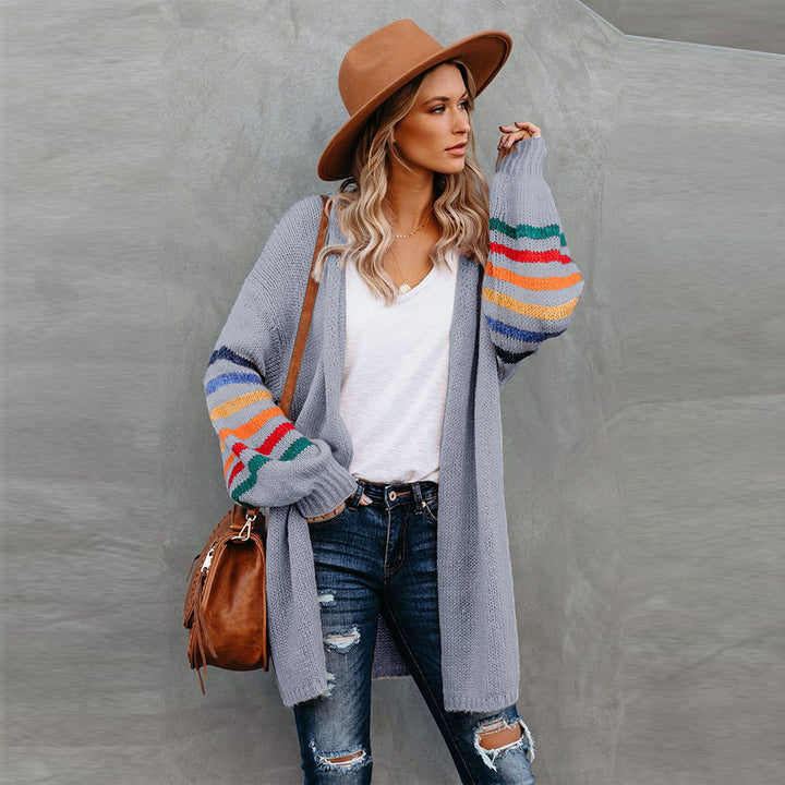 Women's cardigan sweater in white, pink or gray