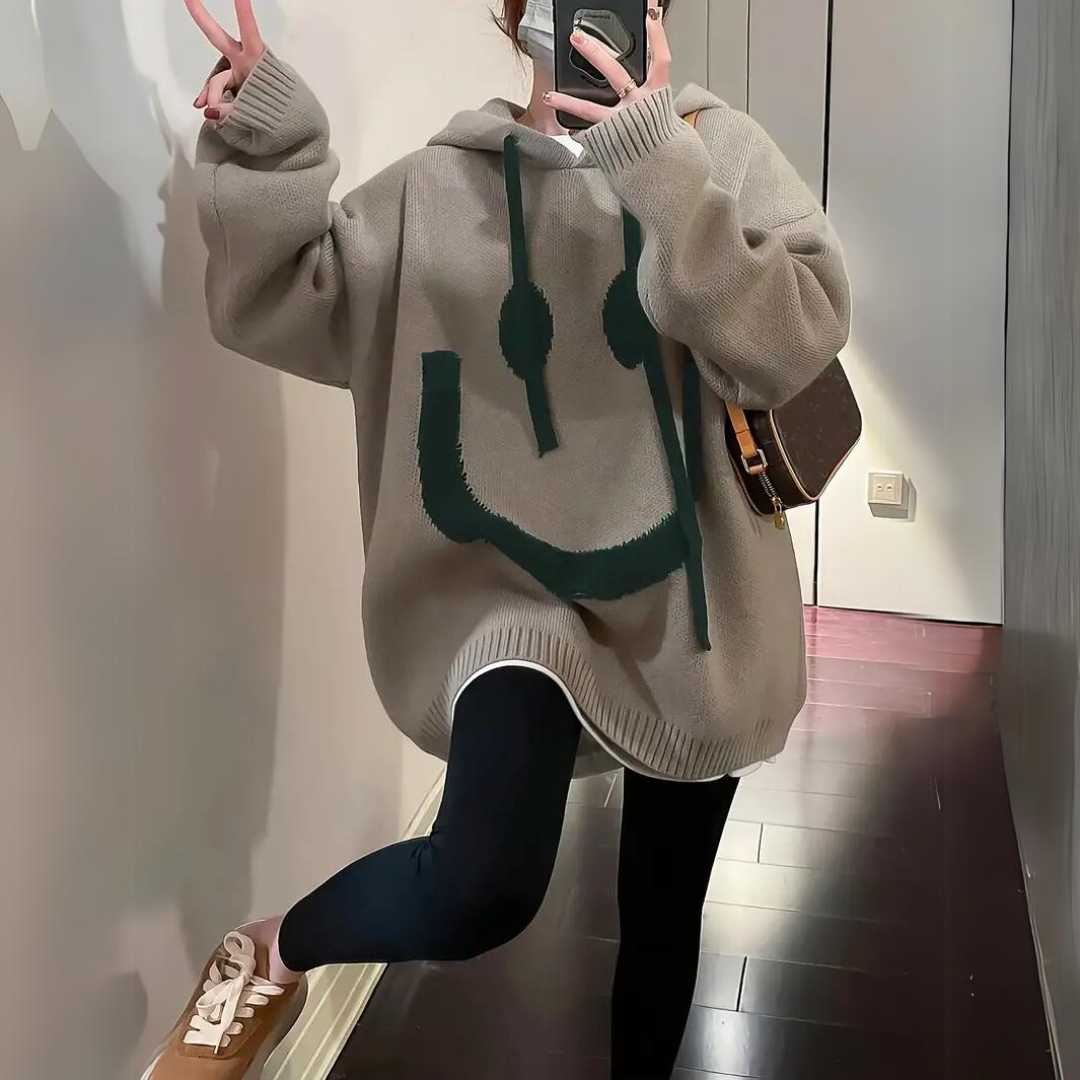 Valdis | Women's Oversized Ribbed Long-Sleeve Hoodie