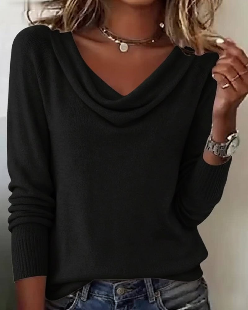 Fiorella | Women's Collared Ribbed Long-Sleeve Sweater