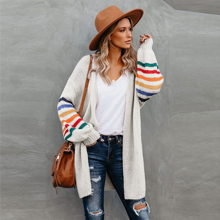 Women's cardigan sweater in white, pink or gray
