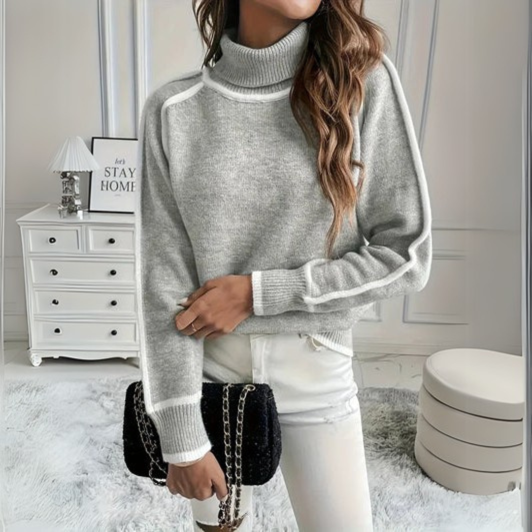 Lucienne | Elegant High Collar Sweater