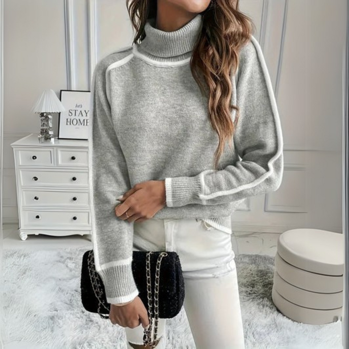 Lucienne | Elegant High Collar Sweater