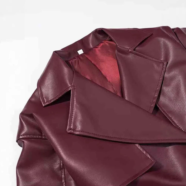 Women's belted jacket with long sleeves and regular fit