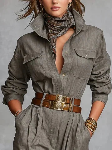 C&M® | Elegant Suede Jumpsuit Carol & Margaret Wilmington