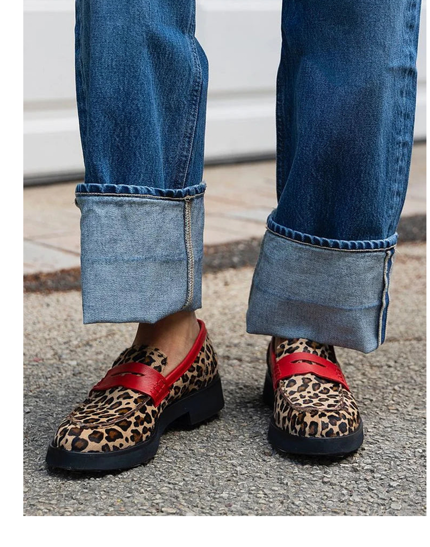 C&M® | Leopard Accent Loafers