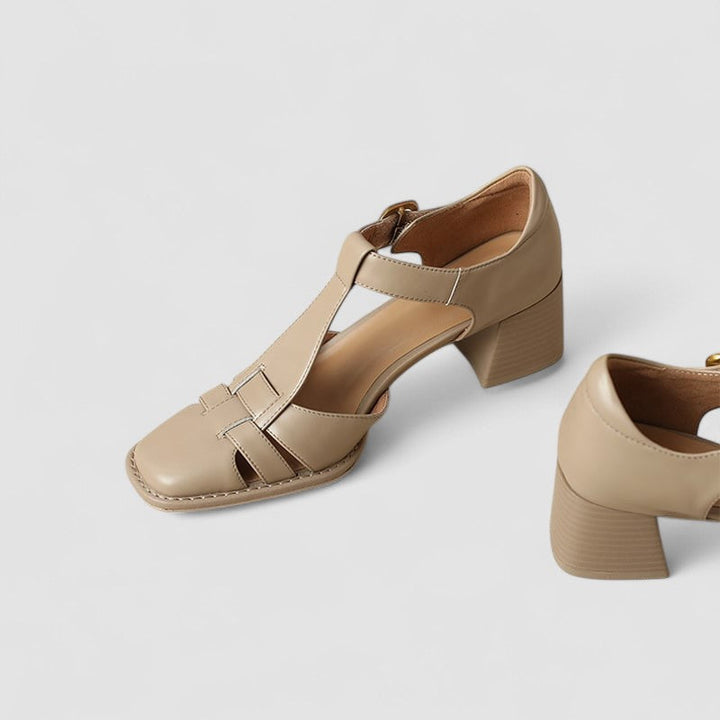 Amara | Orthopedic T-Strap Block Heels