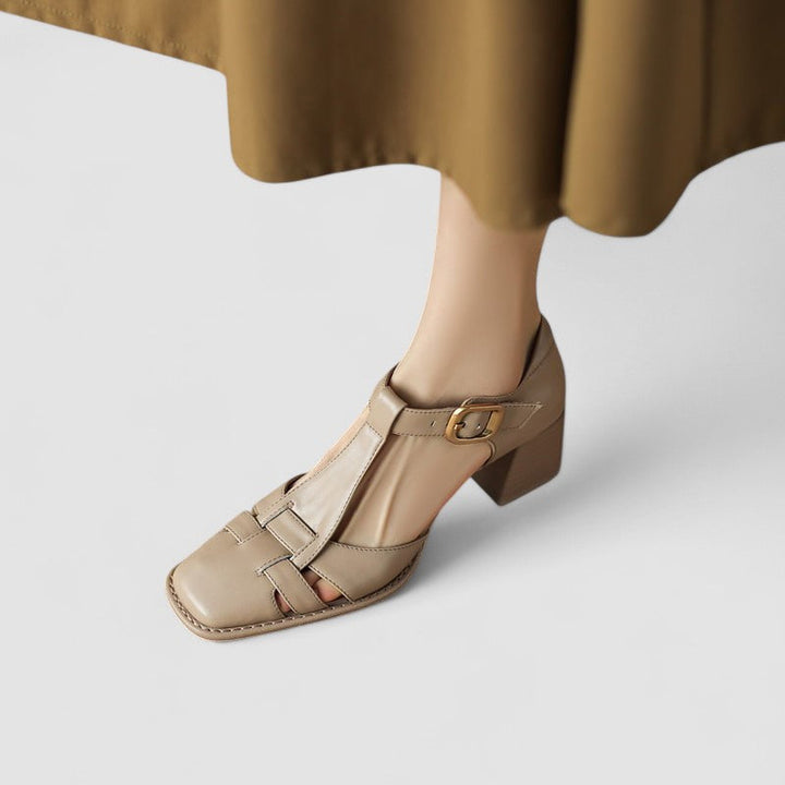 Amara | Orthopedic T-Strap Block Heels