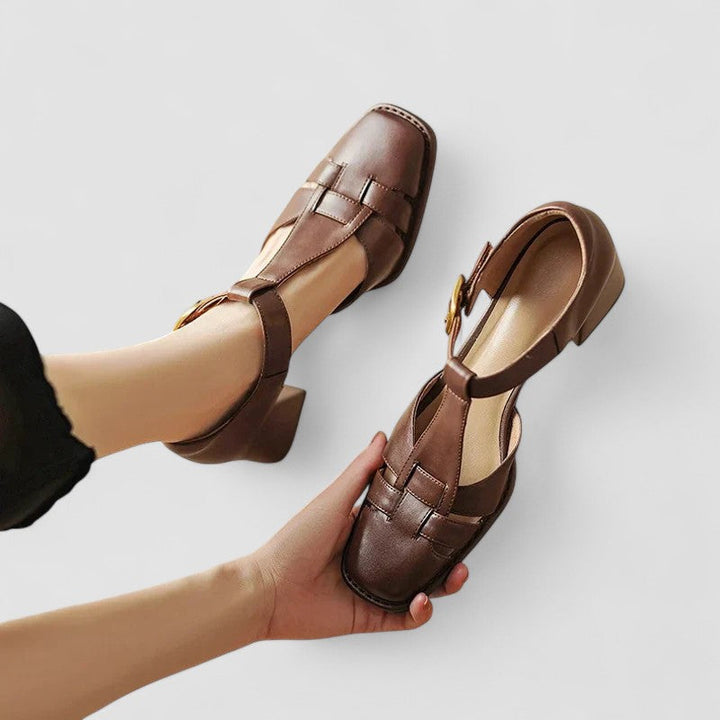 Amara | Orthopedic T-Strap Block Heels