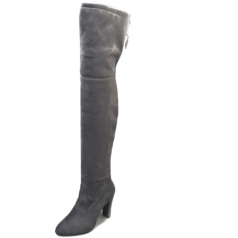 Women's over the knee boots with thick heel