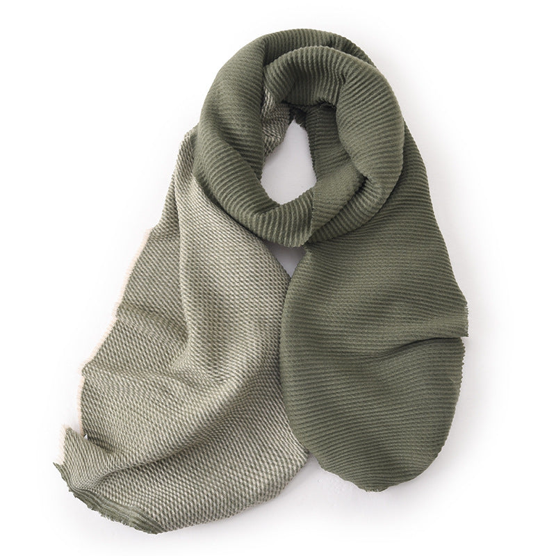 Gradient winter scarf for women in faux cashmere