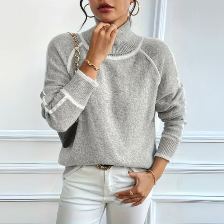Lucienne | Elegant High Collar Sweater