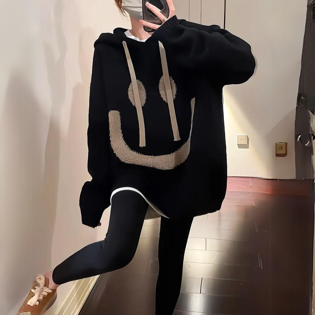 Valdis | Women's Oversized Ribbed Long-Sleeve Hoodie