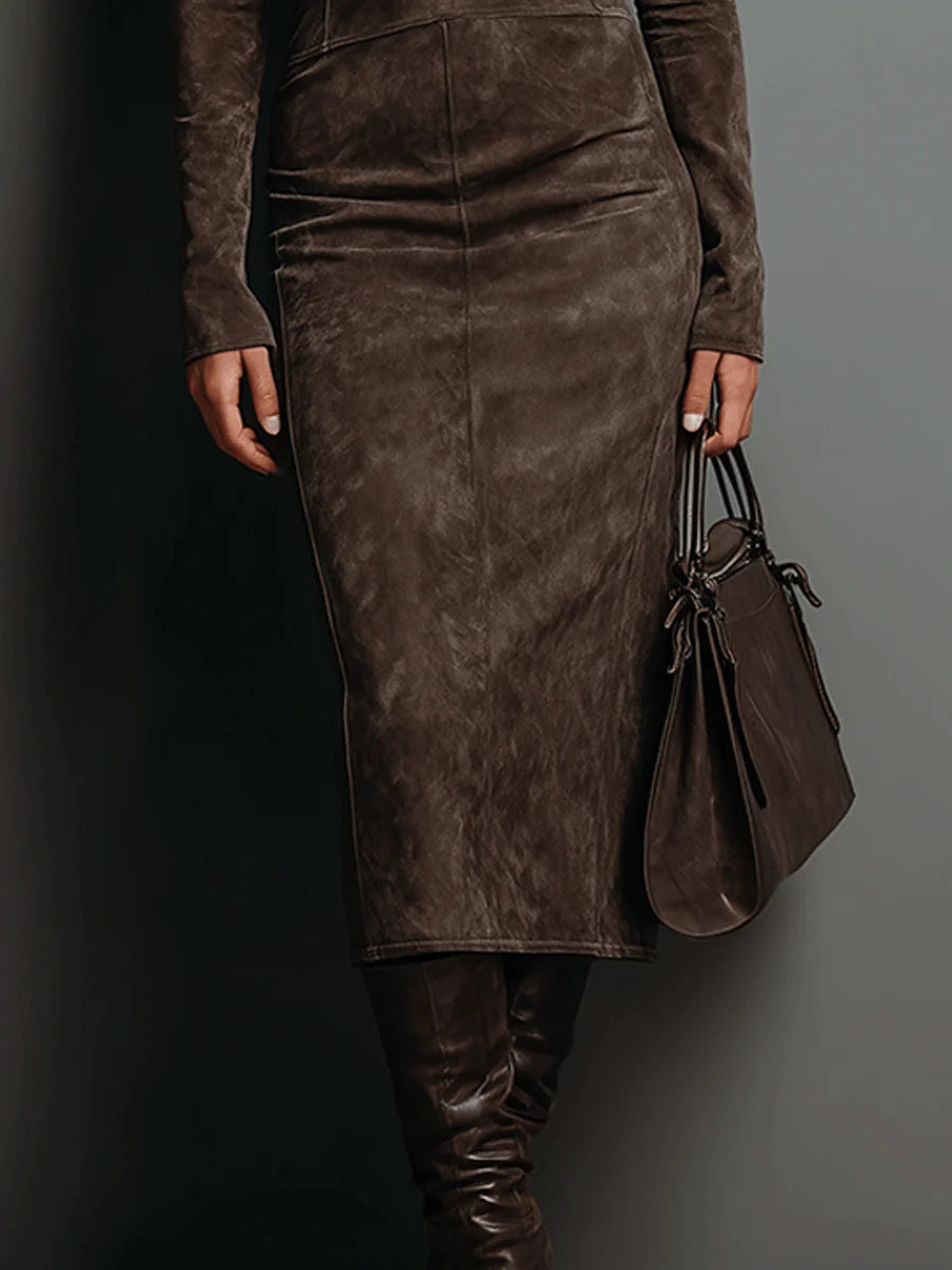 C&M® | Suede Midi Dress Carol & Margaret Wilmington