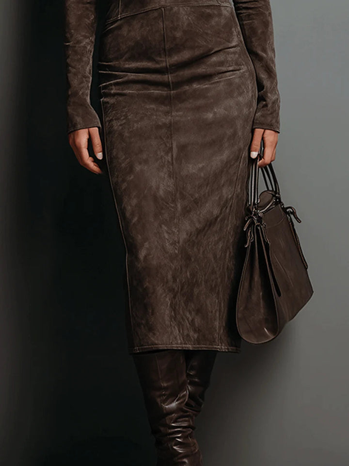 C&M® | Suede Midi Dress Carol & Margaret Wilmington