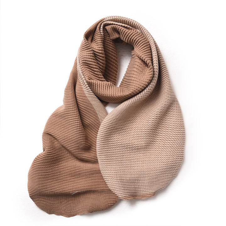Gradient winter scarf for women in faux cashmere