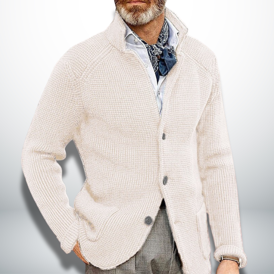 Tacita | Women's Collared Ribbed Long-Sleeve Cardigan