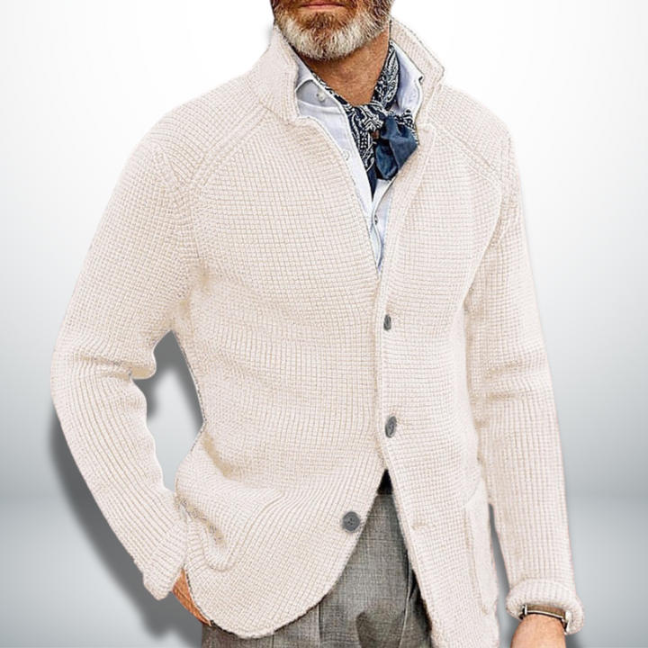 Tacita | Women's Collared Ribbed Long-Sleeve Cardigan