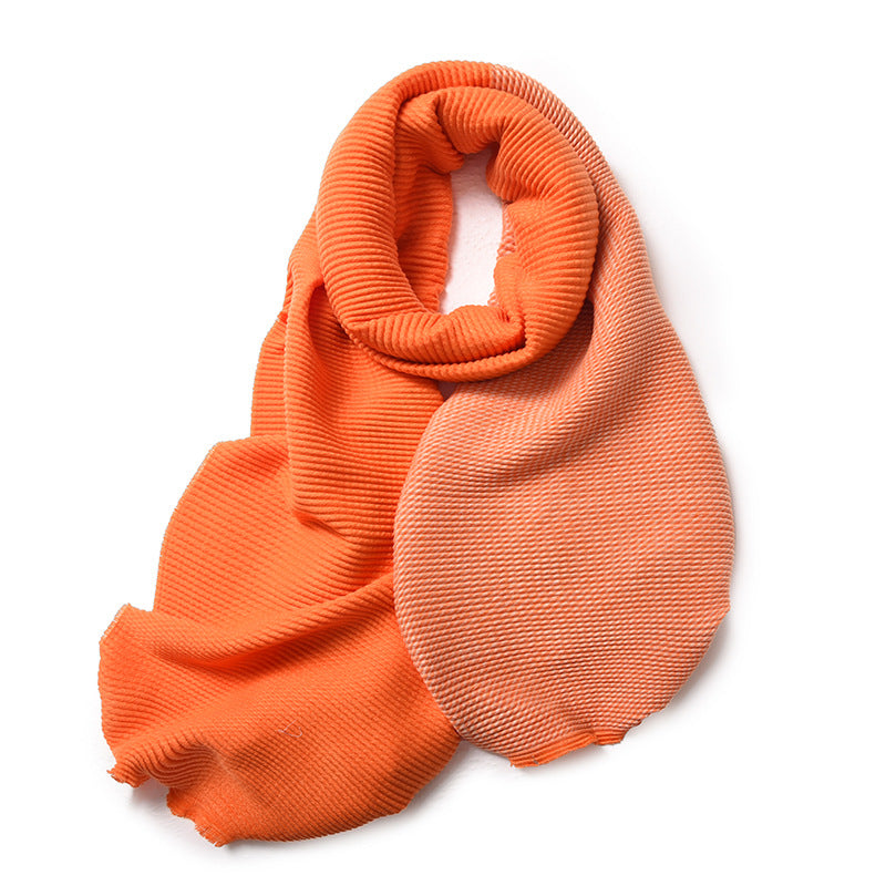 Gradient winter scarf for women in faux cashmere