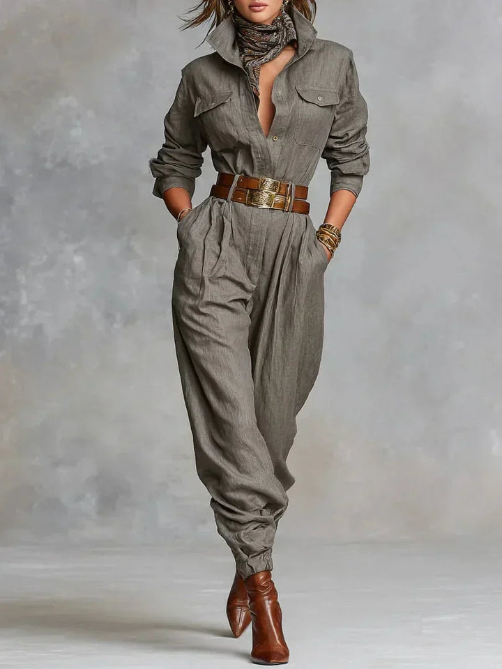 C&M® | Elegant Suede Jumpsuit Carol & Margaret Wilmington