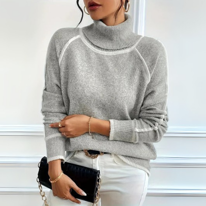 Lucienne | Elegant High Collar Sweater