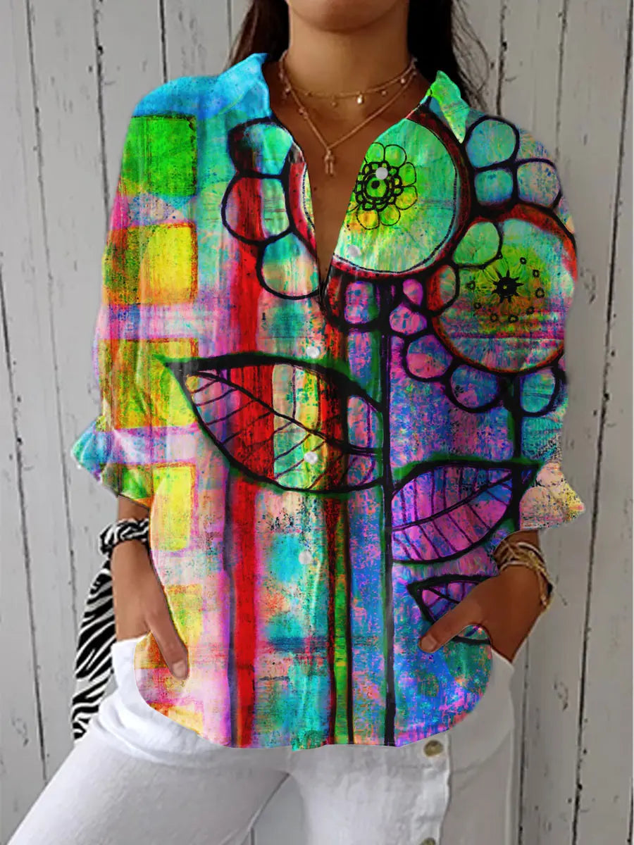 C&M® | Artistic Bloom Blouse Carol & Margaret Wilmington