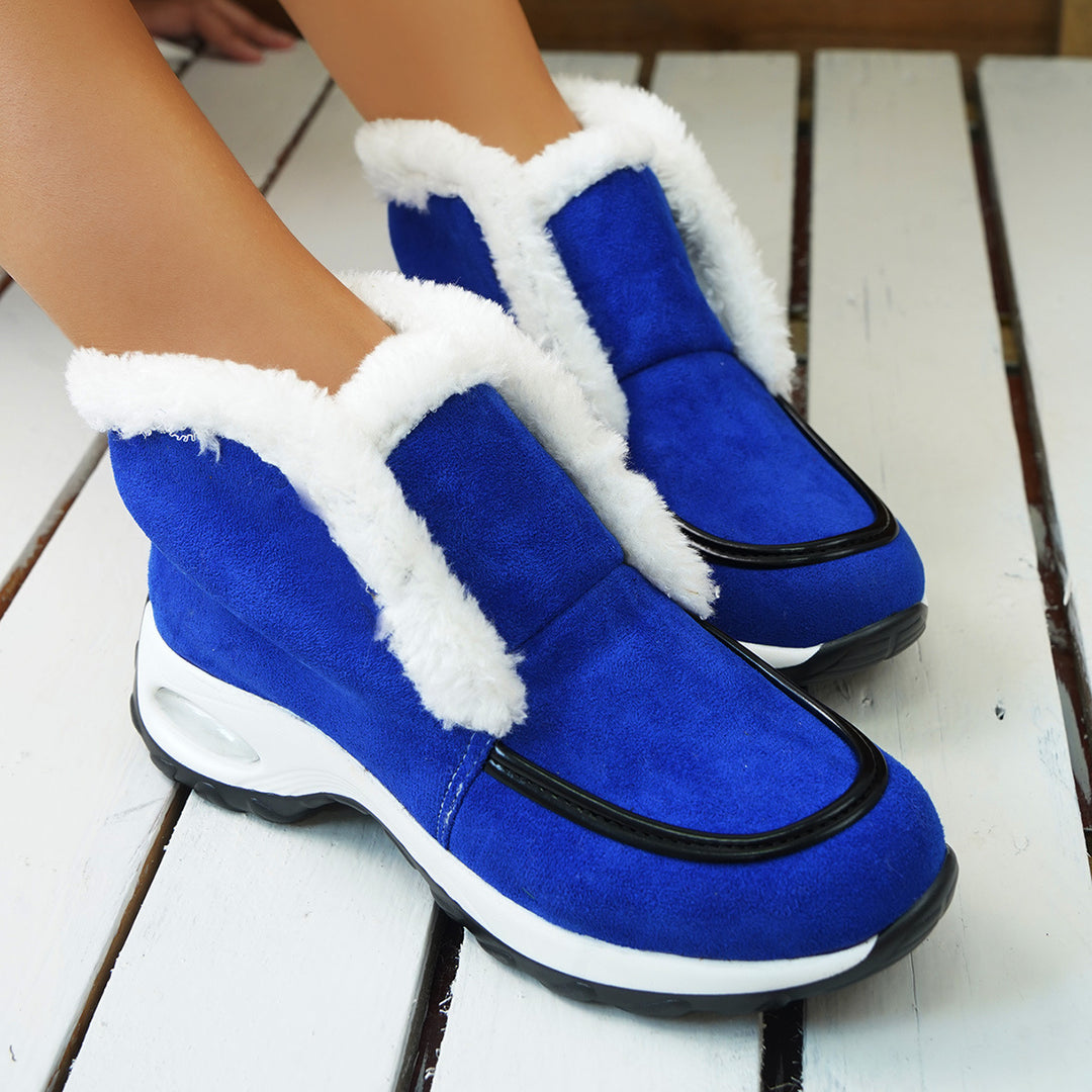 Women's leopard print platform wedge ankle boots
