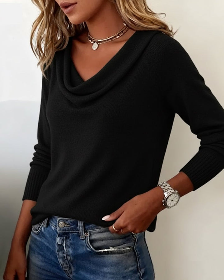 Fiorella | Women's Collared Ribbed Long-Sleeve Sweater