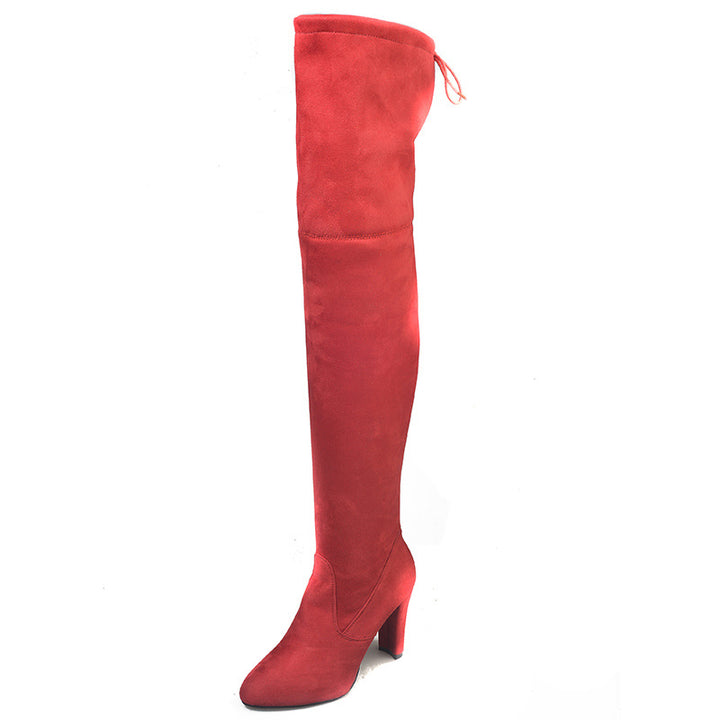 Women's over the knee boots with thick heel