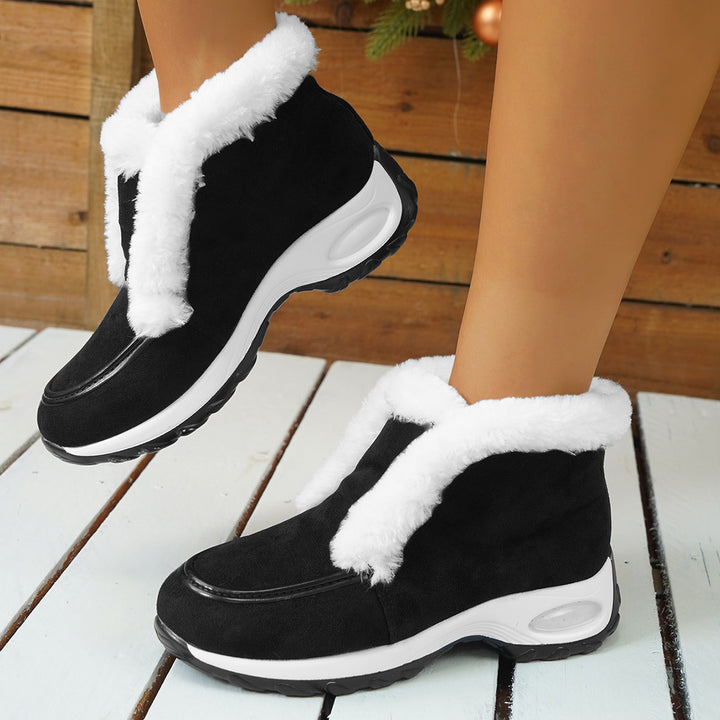 Women's leopard print platform wedge ankle boots
