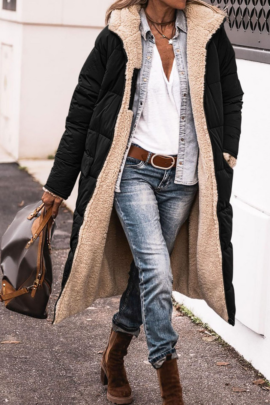 Elara | Reversible Sherpa Coat