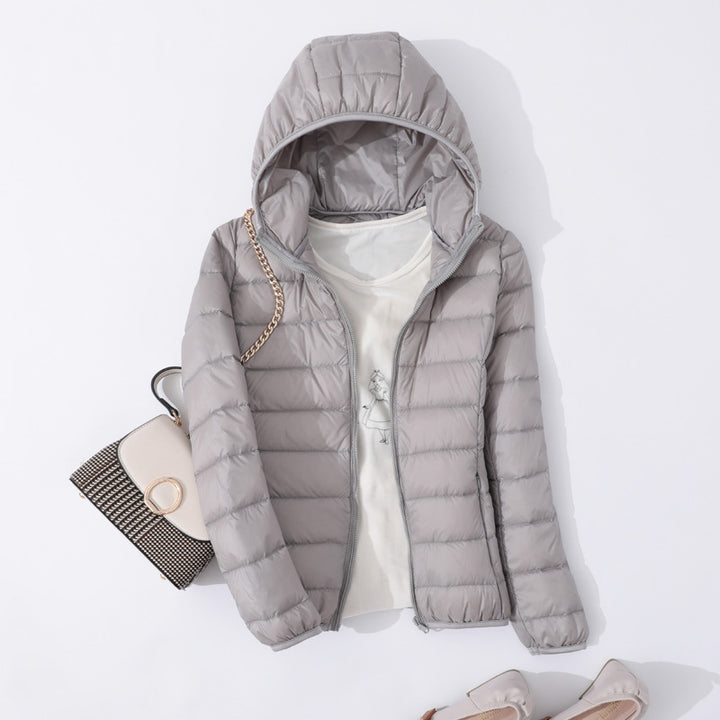 Women's slim down jacket with long sleeves