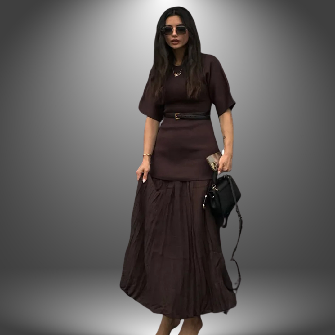 Arielle | Elegant Spliced Knitted Long Dress