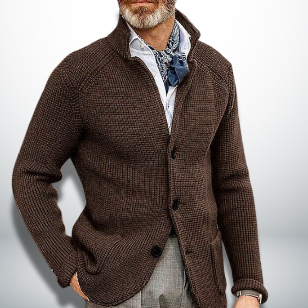 Tacita | Women's Collared Ribbed Long-Sleeve Cardigan