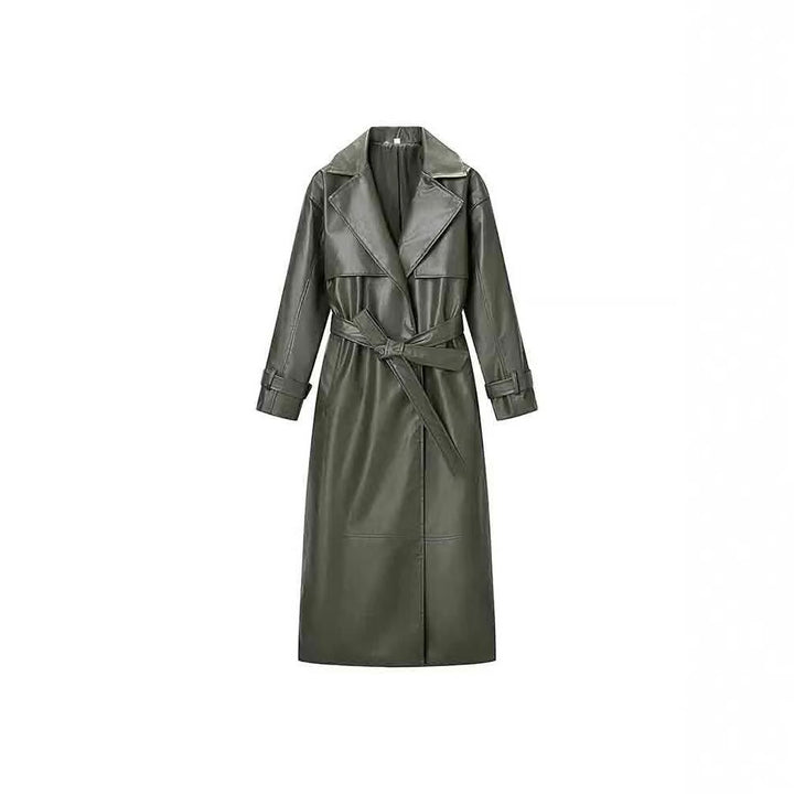 Women's belted jacket with long sleeves and regular fit