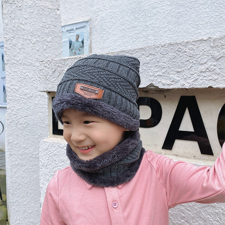 Women's knit beanie and scarf winter set