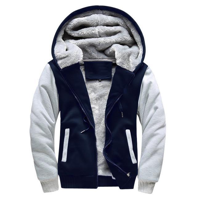 Women's black hooded baseball jacket front view