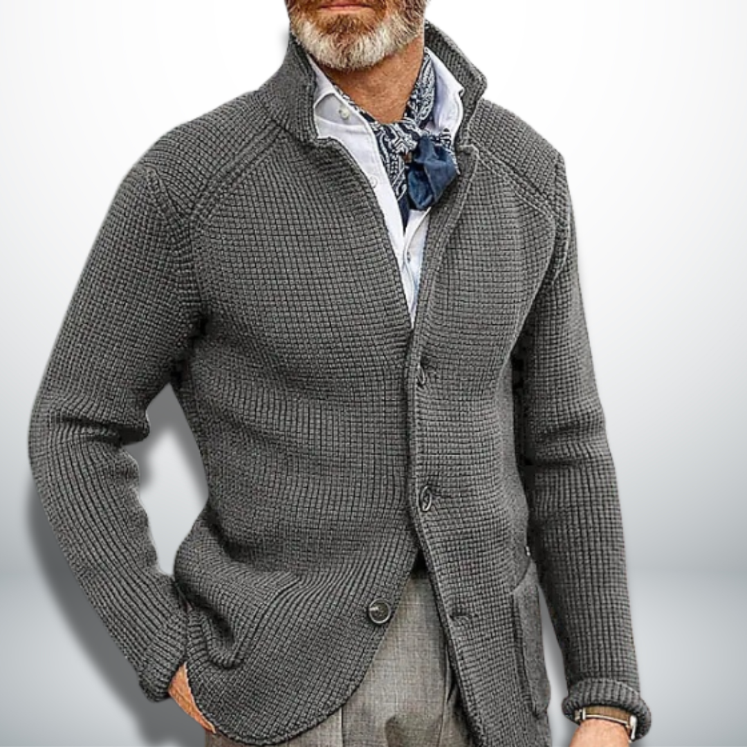 Tacita | Women's Collared Ribbed Long-Sleeve Cardigan